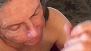 Grandma makes him drop everywhere