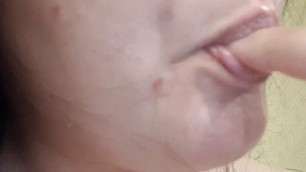Licking, sucking and spitting